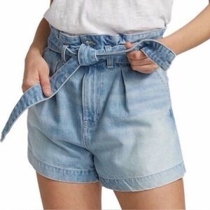 Veronica Beard Women's Blue Nori Paperbag Denim Shorts Size 28

New with tags